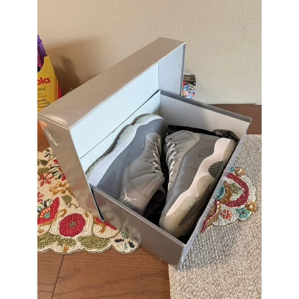 Jordan 11 Retro Cool Grey 2021 White Medium Cement Tokyo Suede CT8012 005